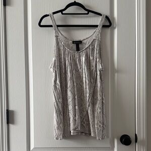 Gray Snake Print Women's Top